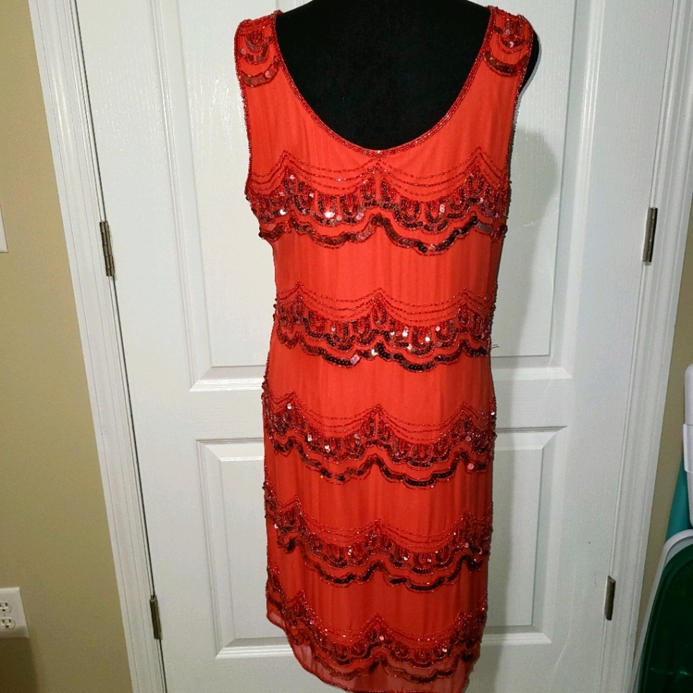 Stunning Coral Cocktail Dress